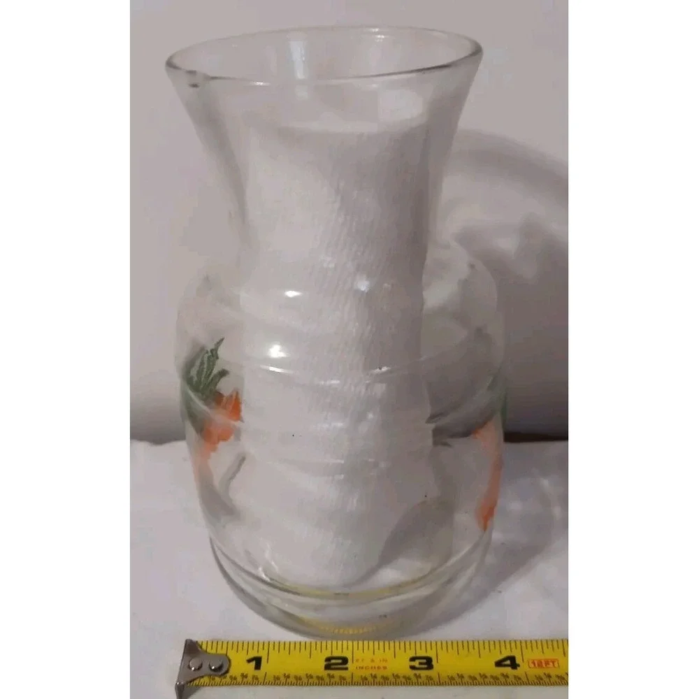 Vintage Orange Juice Carafe Jar GE Food Freezers‎ Beverage Glass Container